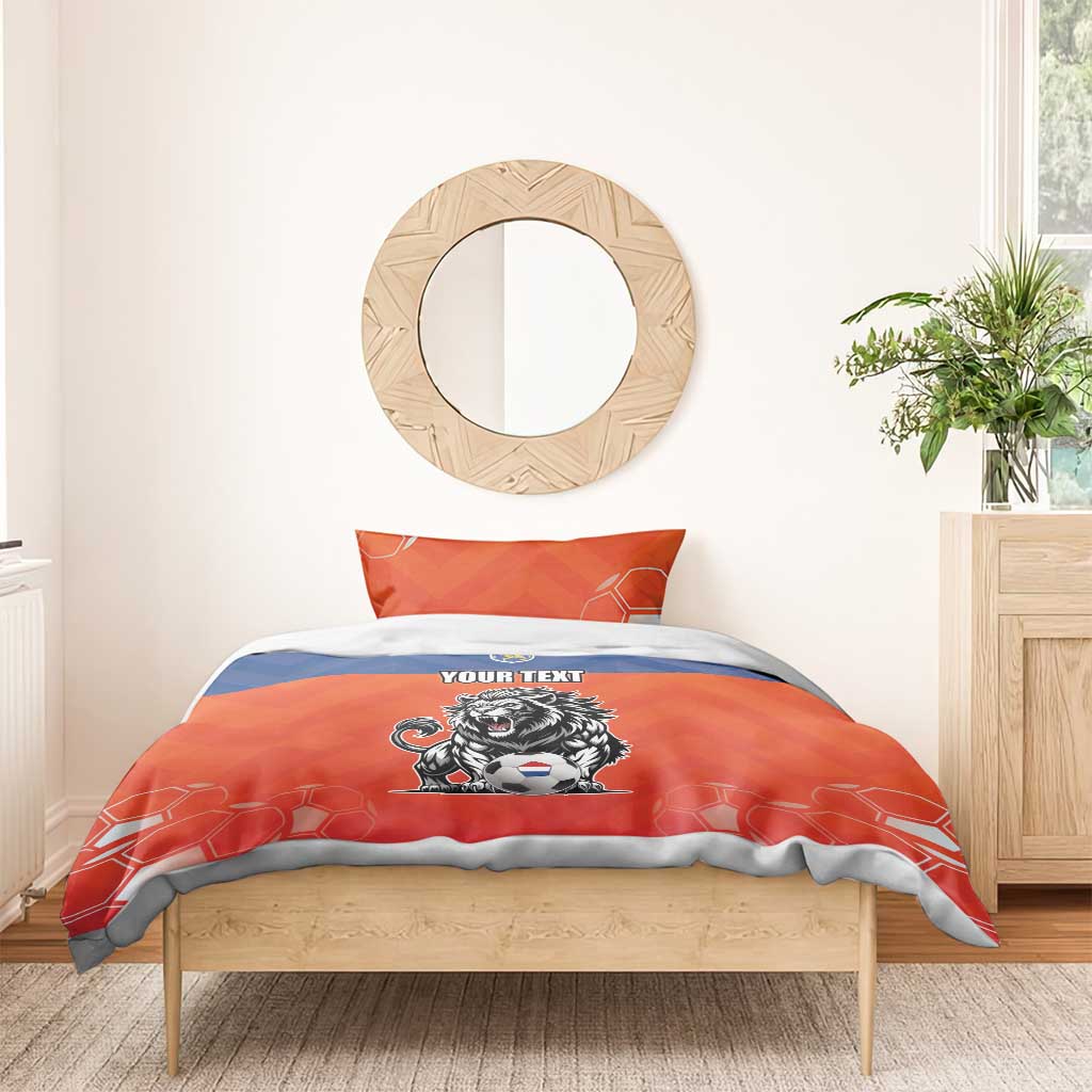 Netherlands Football Bedding Set Oranje Lion Go Champion