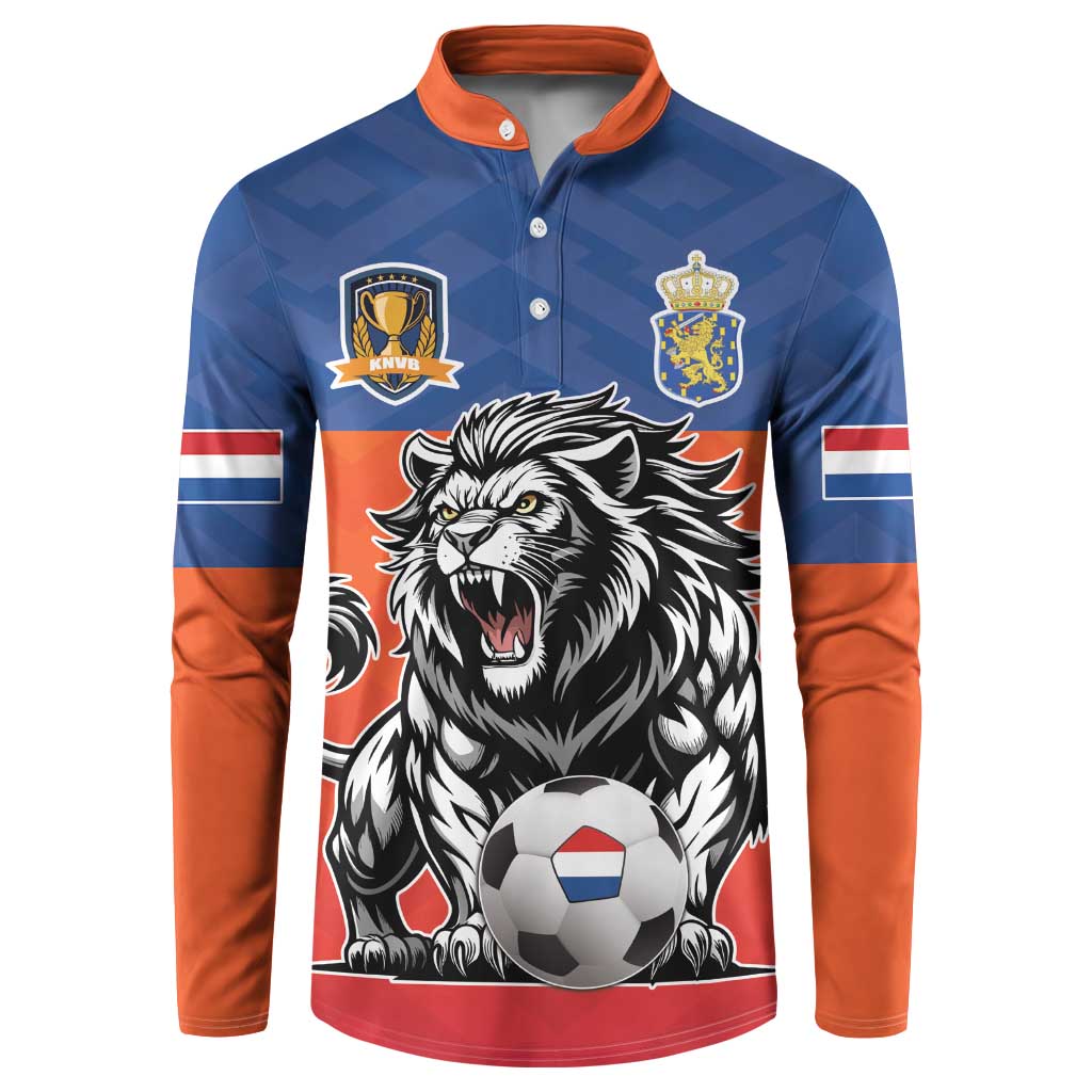 Netherlands Football Button Sweatshirt Oranje Lion Go Champion