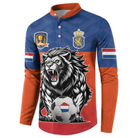Netherlands Football Button Sweatshirt Oranje Lion Go Champion