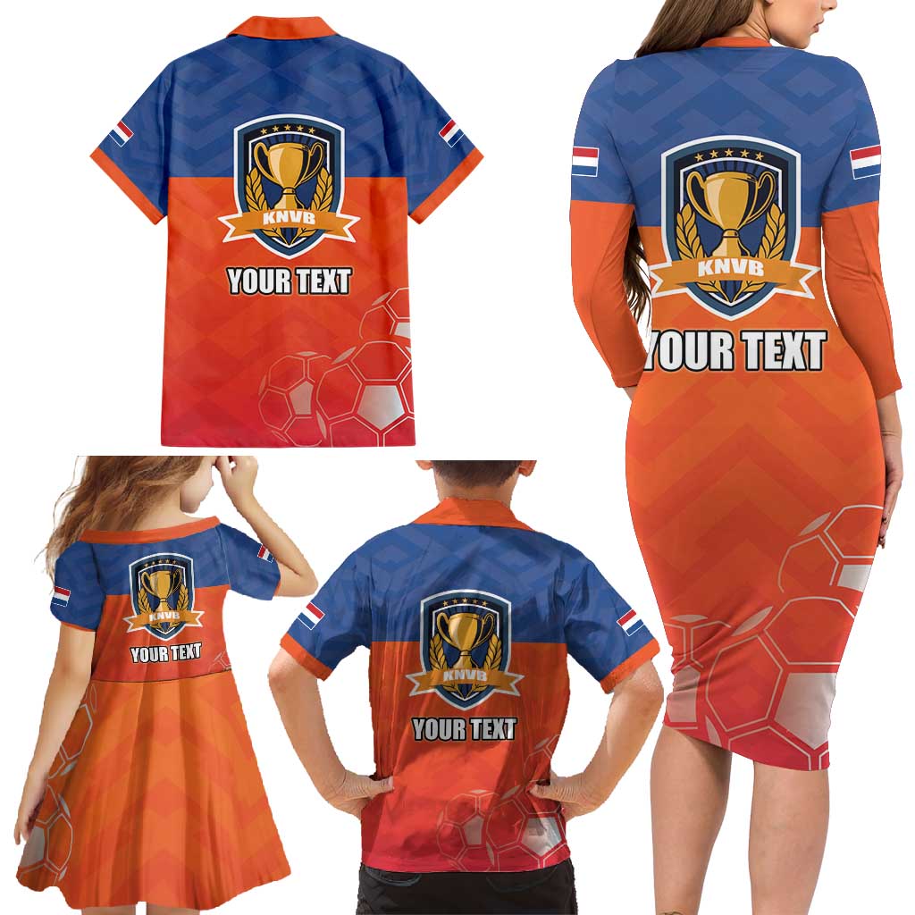 Netherlands Football Family Matching Long Sleeve Bodycon Dress and Hawaiian Shirt Oranje Lion Go Champion