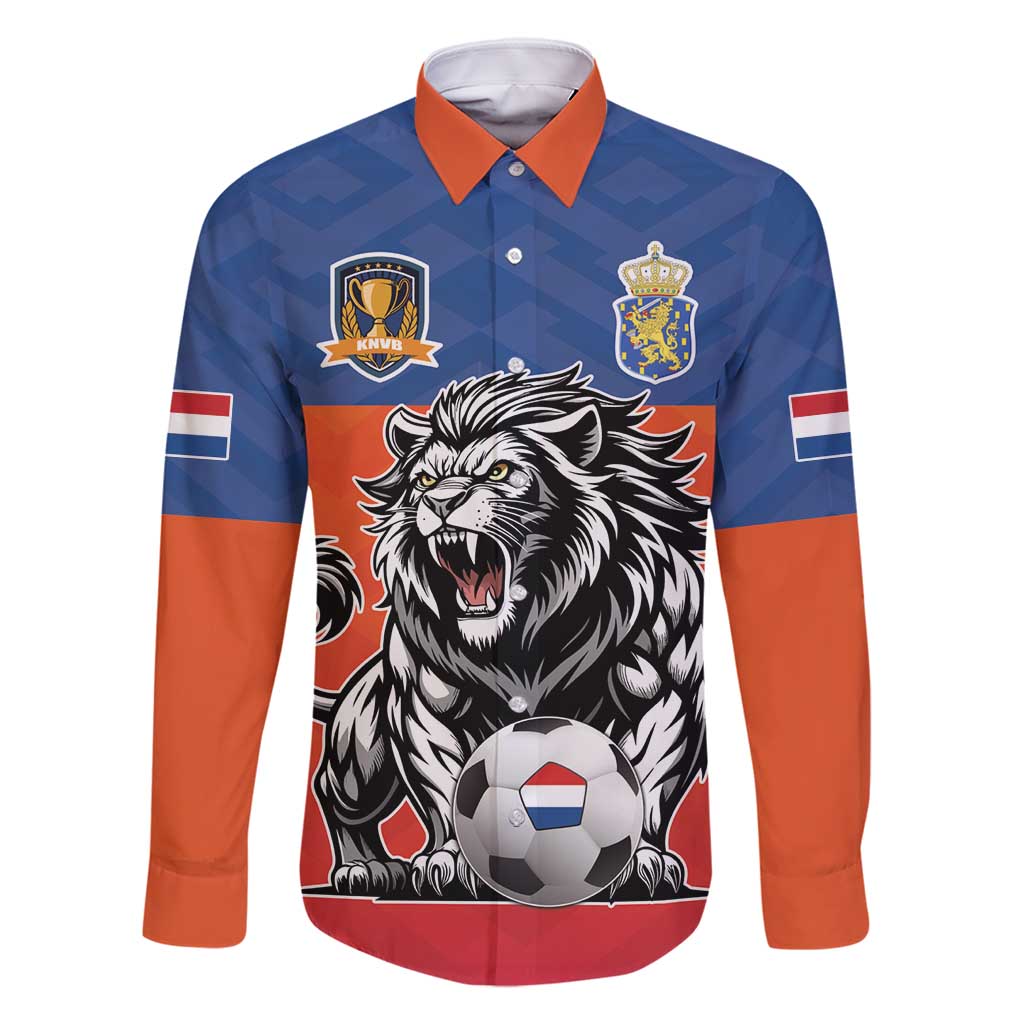 Netherlands Football Family Matching Long Sleeve Bodycon Dress and Hawaiian Shirt Oranje Lion Go Champion