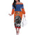 Netherlands Football Family Matching Off The Shoulder Long Sleeve Dress and Hawaiian Shirt Oranje Lion Go Champion