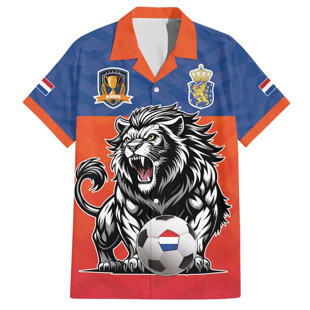 Netherlands Football Family Matching Puletasi and Hawaiian Shirt Oranje Lion Go Champion