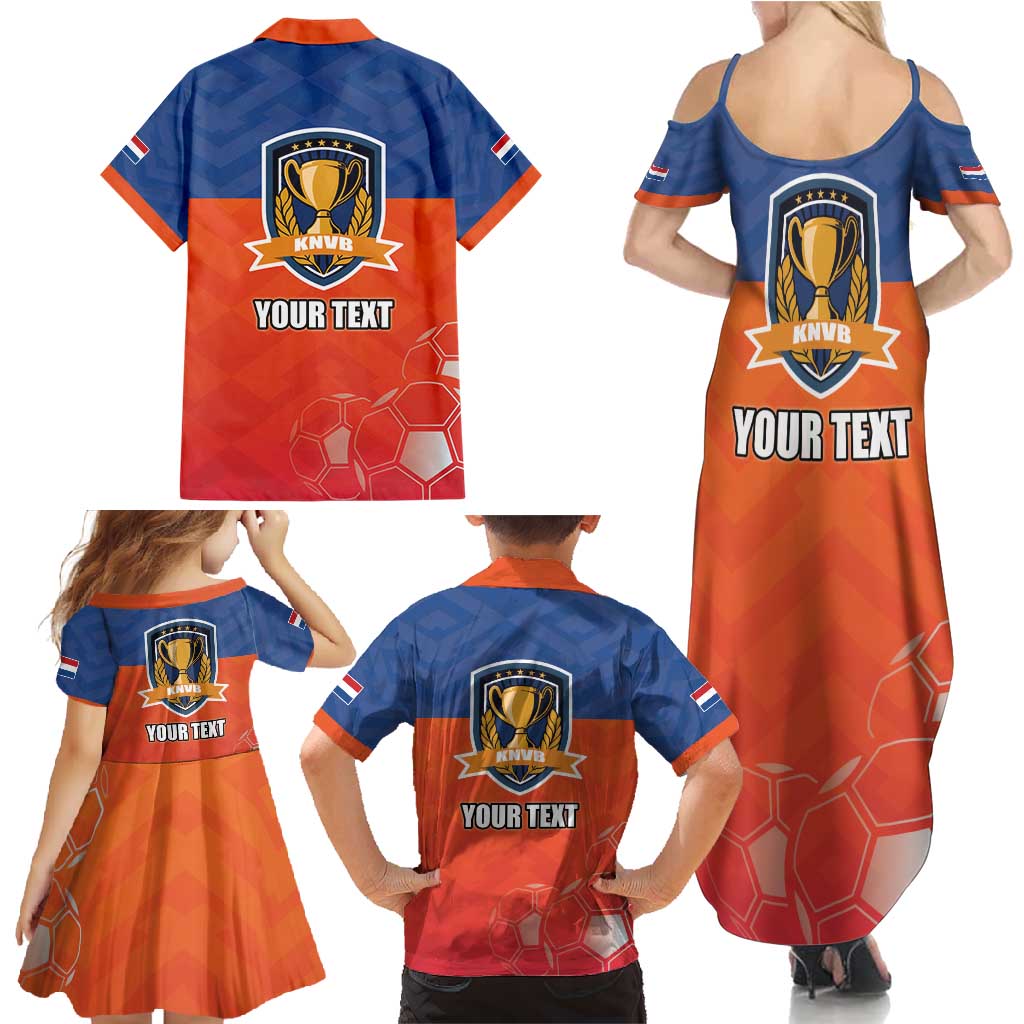 Netherlands Football Family Matching Summer Maxi Dress and Hawaiian Shirt Oranje Lion Go Champion