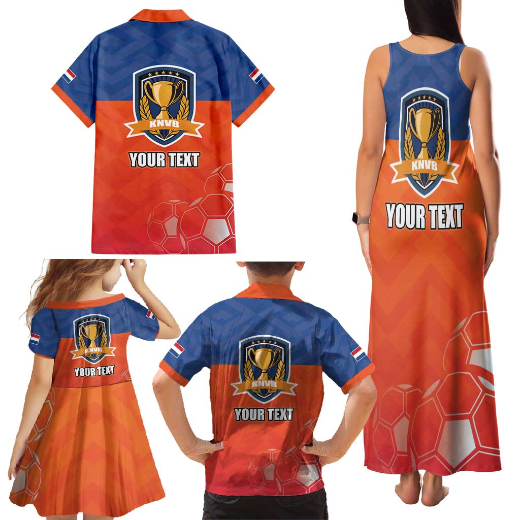 Netherlands Football Family Matching Tank Maxi Dress and Hawaiian Shirt Oranje Lion Go Champion