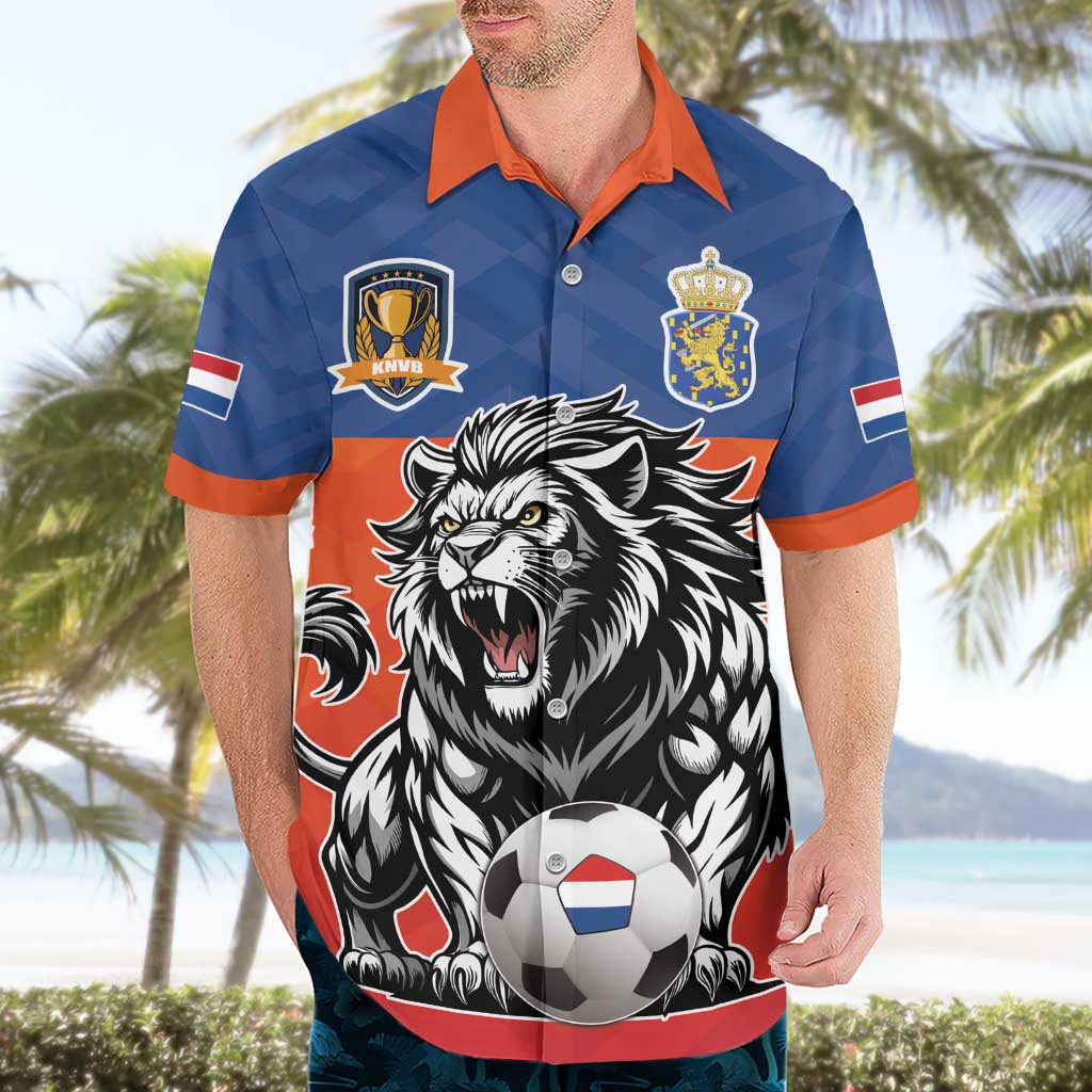 Netherlands Football Hawaiian Shirt Oranje Lion Go Champion