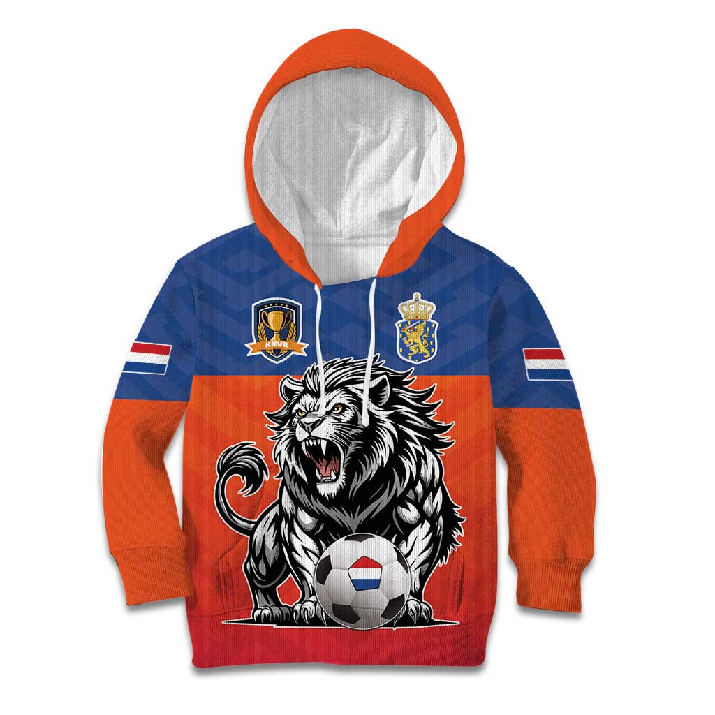 Netherlands Football Kid Hoodie Oranje Lion Go Champion