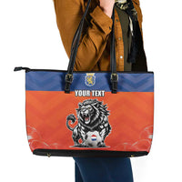 Netherlands Football Leather Tote Bag Oranje Lion Go Champion