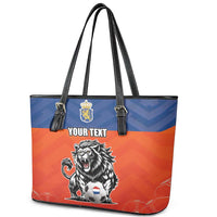 Netherlands Football Leather Tote Bag Oranje Lion Go Champion