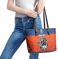Netherlands Football Leather Tote Bag Oranje Lion Go Champion