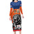 Netherlands Football Long Sleeve Bodycon Dress Oranje Lion Go Champion