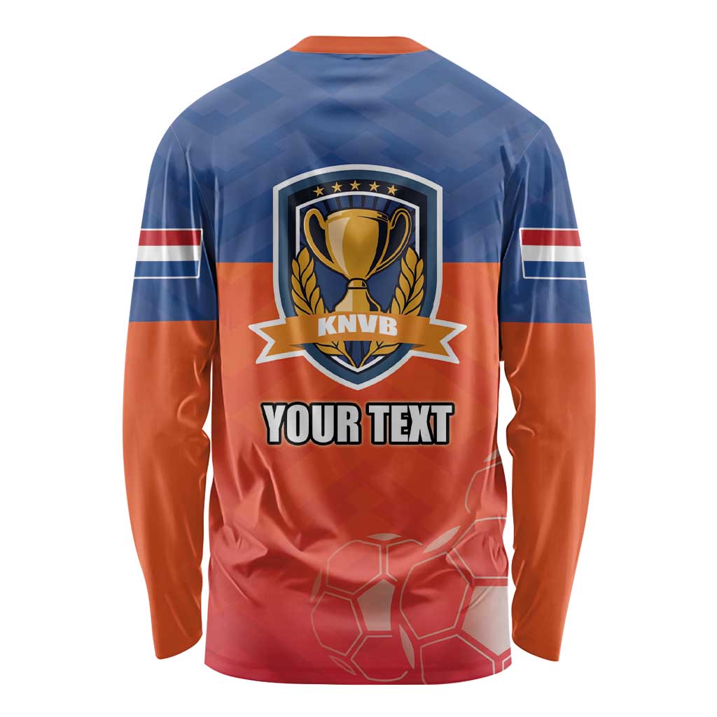 Netherlands Football Long Sleeve Shirt Oranje Lion Go Champion
