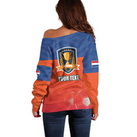 Netherlands Football Off Shoulder Sweater Oranje Lion Go Champion
