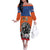 Netherlands Football Off The Shoulder Long Sleeve Dress Oranje Lion Go Champion