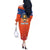 Netherlands Football Off The Shoulder Long Sleeve Dress Oranje Lion Go Champion