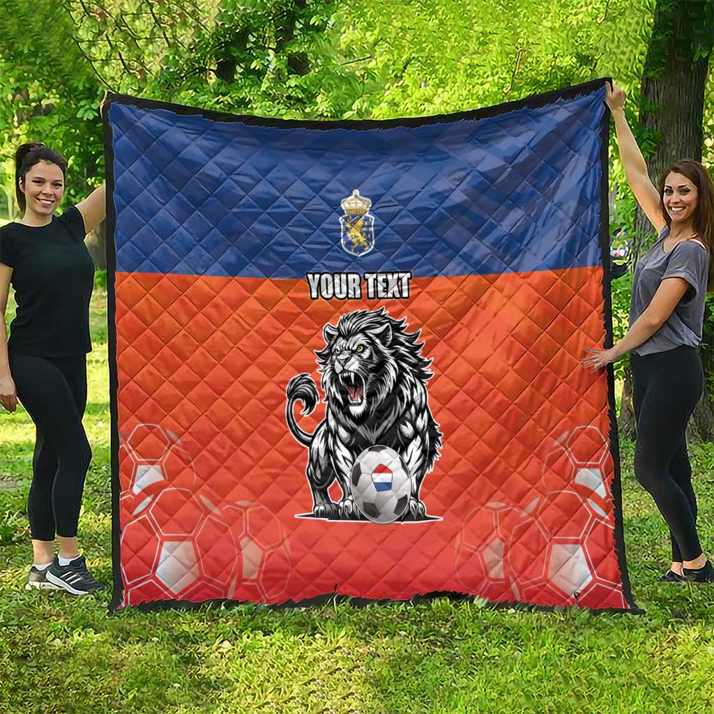 Netherlands Football Quilt Oranje Lion Go Champion
