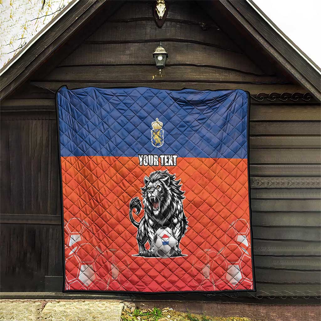 Netherlands Football Quilt Oranje Lion Go Champion