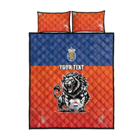 Netherlands Football Quilt Bed Set Oranje Lion Go Champion