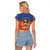 Netherlands Football Raglan Cropped T Shirt Oranje Lion Go Champion