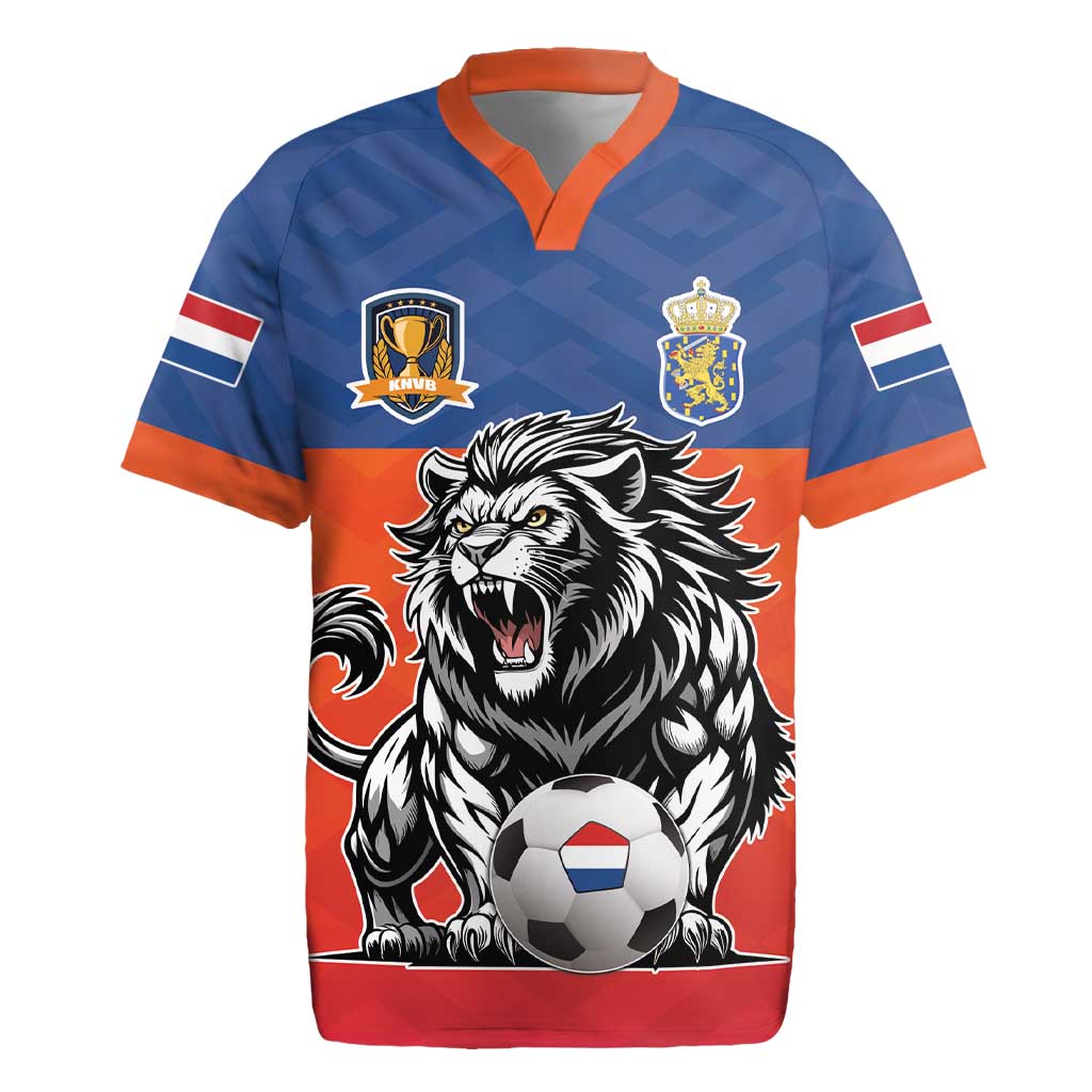 Netherlands Football Rugby Jersey Oranje Lion Go Champion