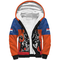 Netherlands Football Sherpa Hoodie Oranje Lion Go Champion