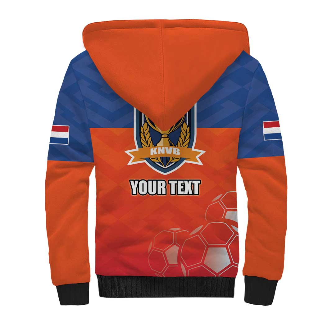 Netherlands Football Sherpa Hoodie Oranje Lion Go Champion