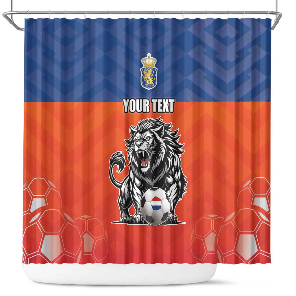 Netherlands Football Shower Curtain Oranje Lion Go Champion