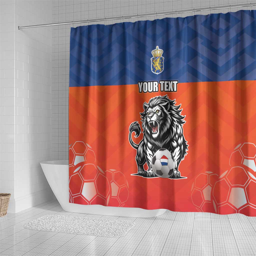 Netherlands Football Shower Curtain Oranje Lion Go Champion