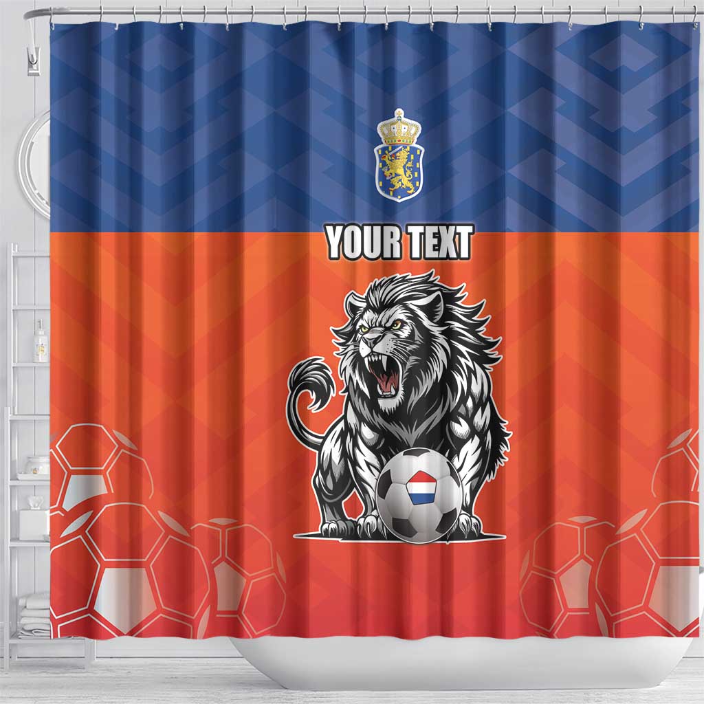 Netherlands Football Shower Curtain Oranje Lion Go Champion