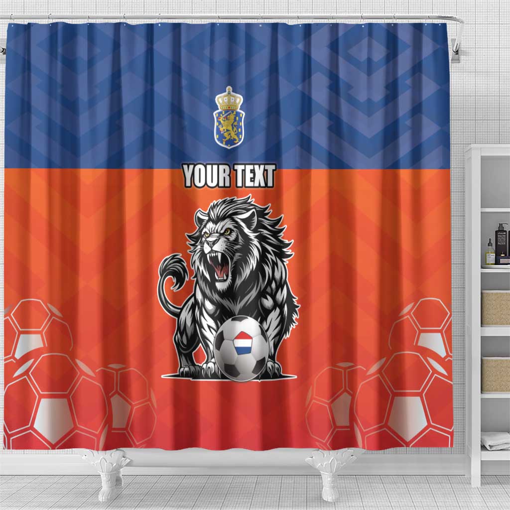Netherlands Football Shower Curtain Oranje Lion Go Champion