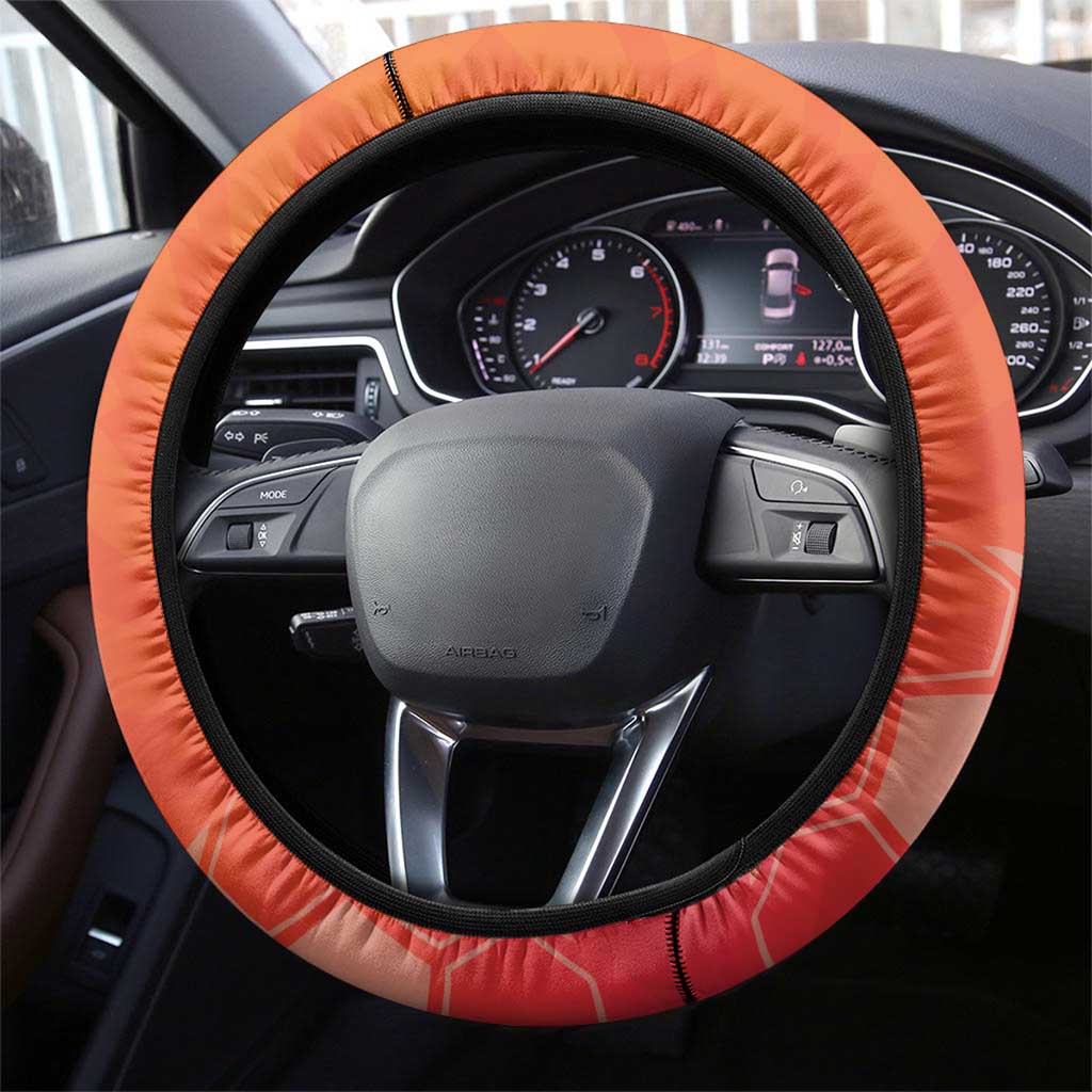 Netherlands Football Steering Wheel Cover Oranje Lion Go Champion