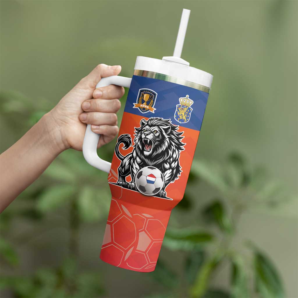 Netherlands Football Tumbler With Handle Oranje Lion Go Champion