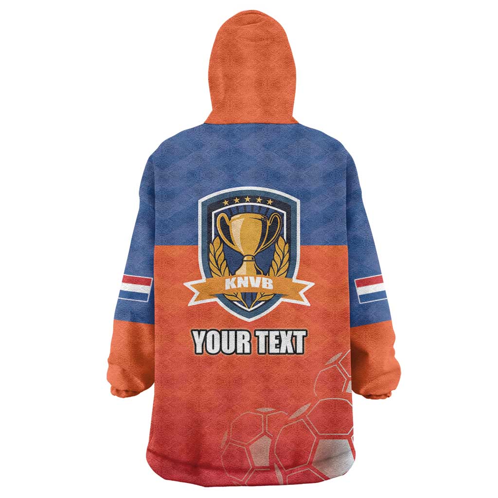 Netherlands Football Wearable Blanket Hoodie Oranje Lion Go Champion