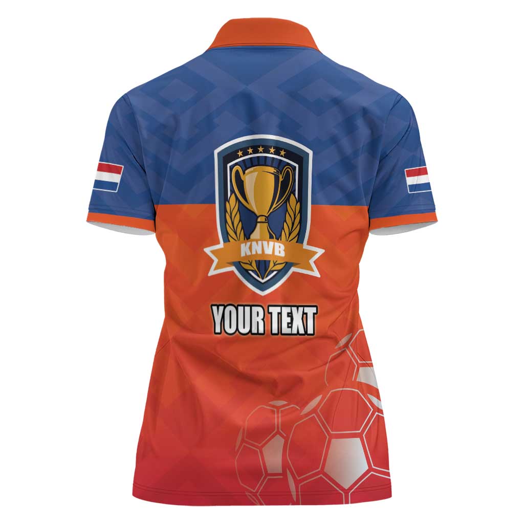 Netherlands Football Women Polo Shirt Oranje Lion Go Champion