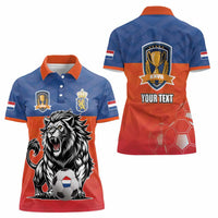 Netherlands Football Women Polo Shirt Oranje Lion Go Champion