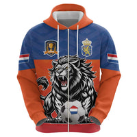 Netherlands Football Zip Hoodie Oranje Lion Go Champion