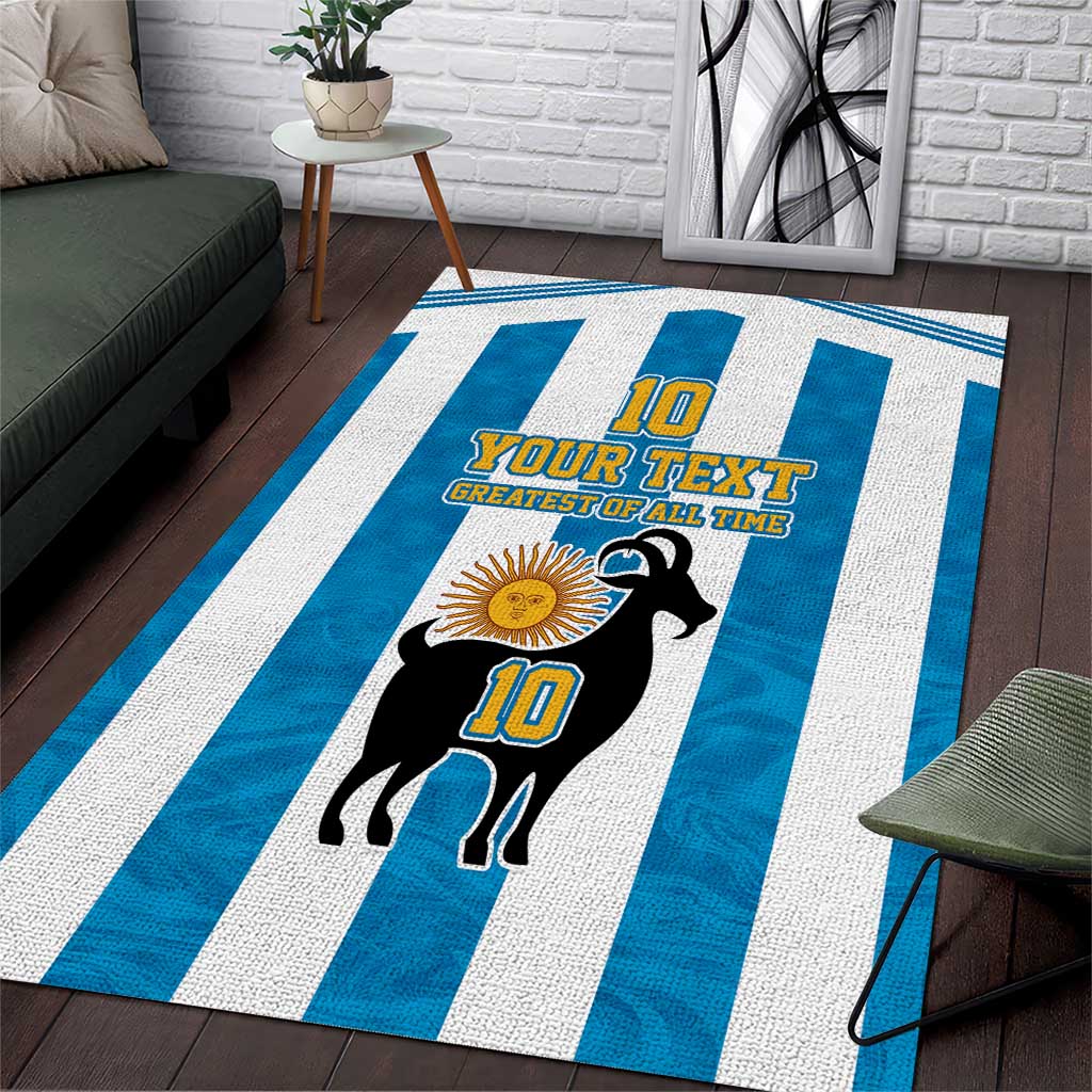 Personalized Argentina 10 Goat Area Rug Greatest Of All Time Sporty Style