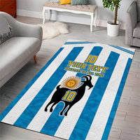 Personalized Argentina 10 Goat Area Rug Greatest Of All Time Sporty Style