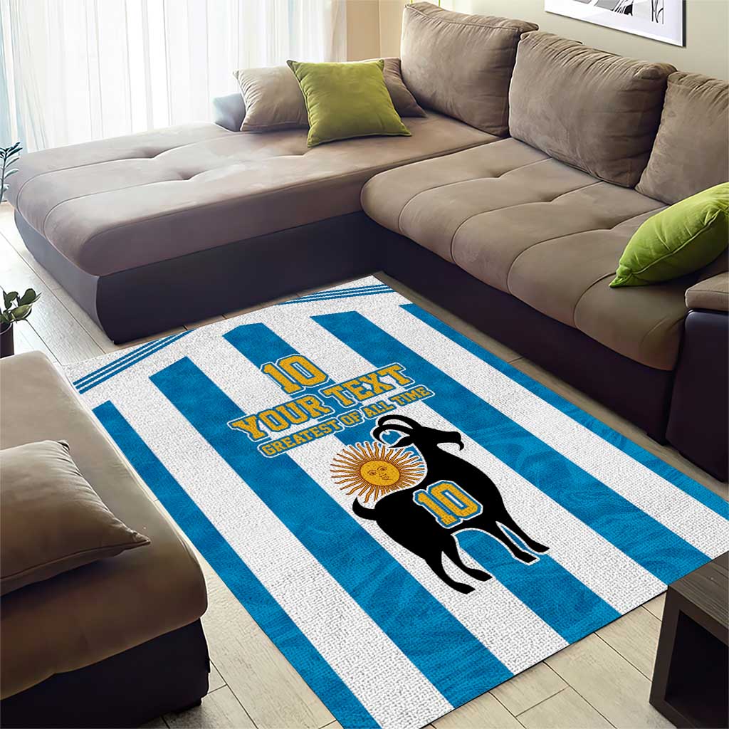 Personalized Argentina 10 Goat Area Rug Greatest Of All Time Sporty Style