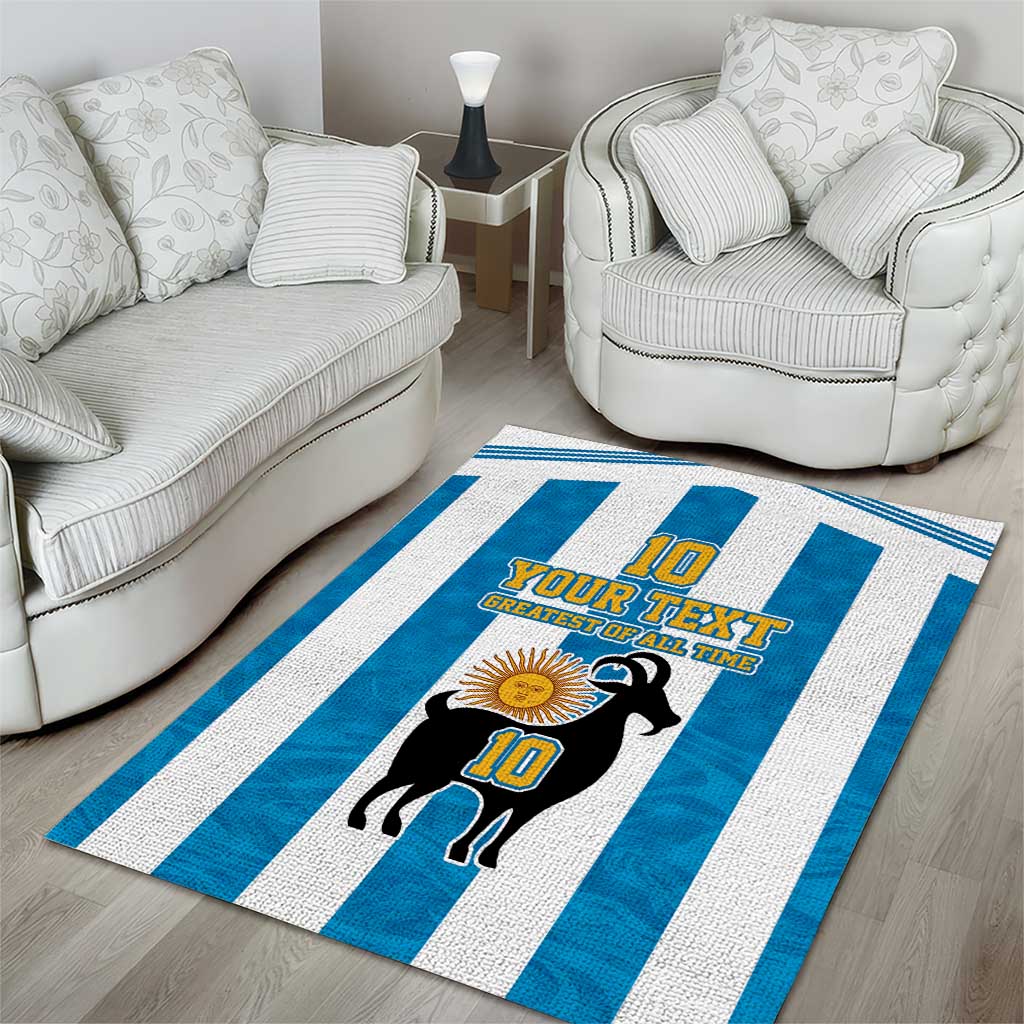 Personalized Argentina 10 Goat Area Rug Greatest Of All Time Sporty Style