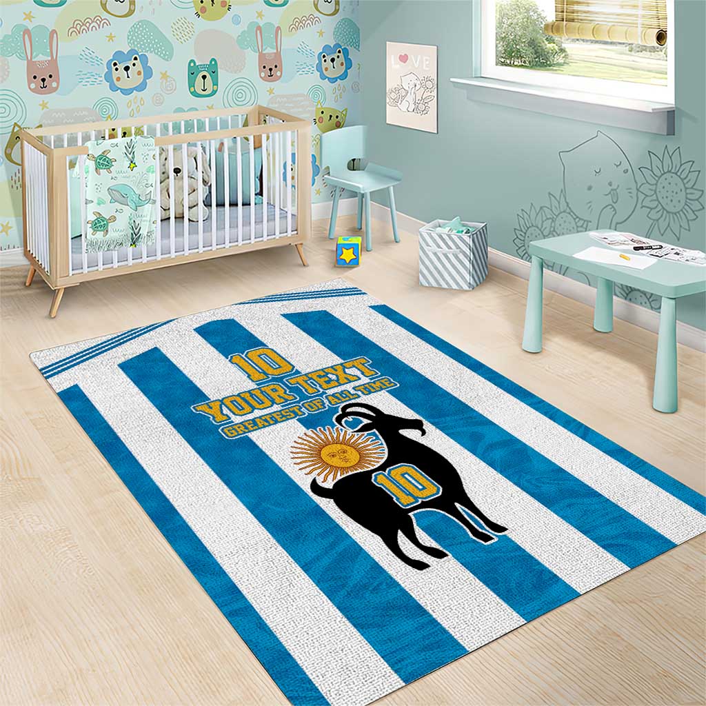 Personalized Argentina 10 Goat Area Rug Greatest Of All Time Sporty Style