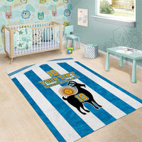 Personalized Argentina 10 Goat Area Rug Greatest Of All Time Sporty Style