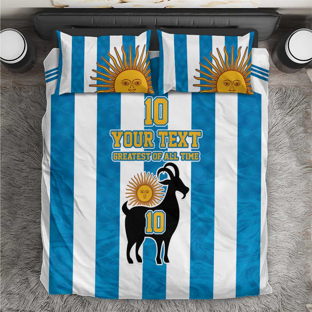 Personalized Argentina 10 Goat Bedding Set Greatest Of All Time Sporty Style