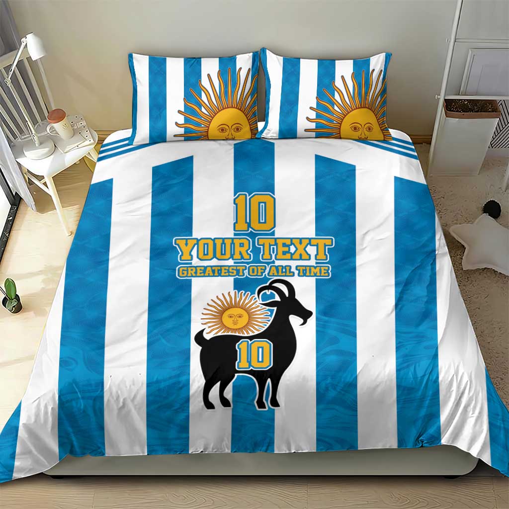 Personalized Argentina 10 Goat Bedding Set Greatest Of All Time Sporty Style