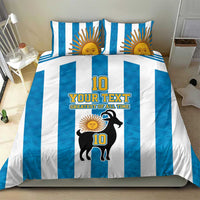 Personalized Argentina 10 Goat Bedding Set Greatest Of All Time Sporty Style