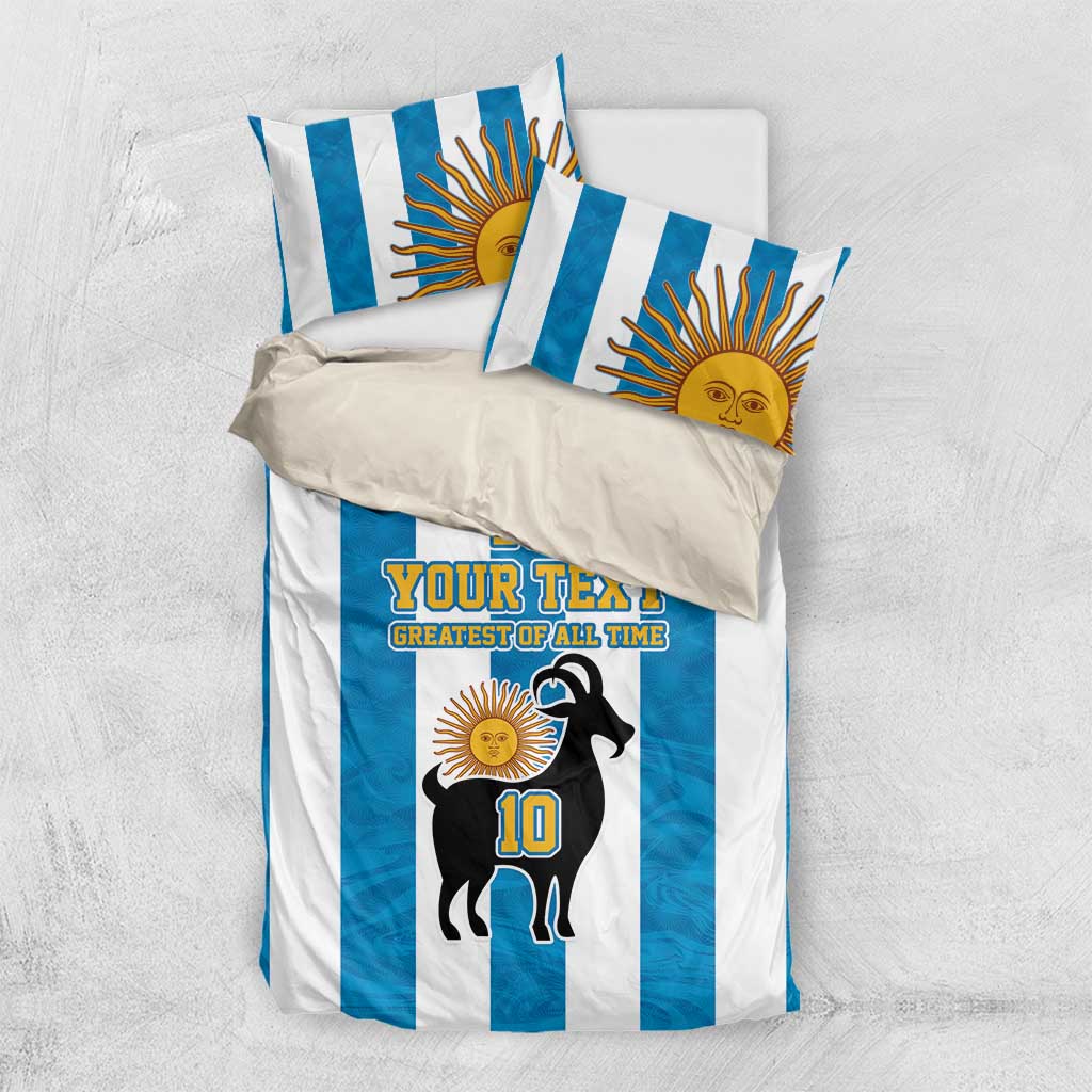 Personalized Argentina 10 Goat Bedding Set Greatest Of All Time Sporty Style