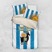 Personalized Argentina 10 Goat Bedding Set Greatest Of All Time Sporty Style
