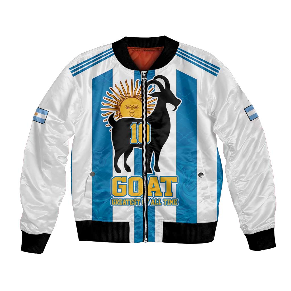 Personalized Argentina 10 Goat Bomber Jacket Greatest Of All Time Sporty Style