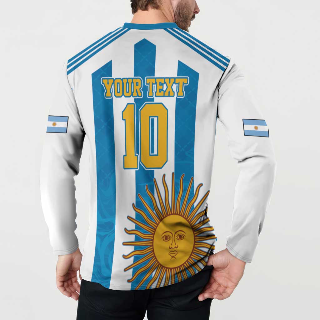 Personalized Argentina 10 Goat Button Sweatshirt Greatest Of All Time Sporty Style