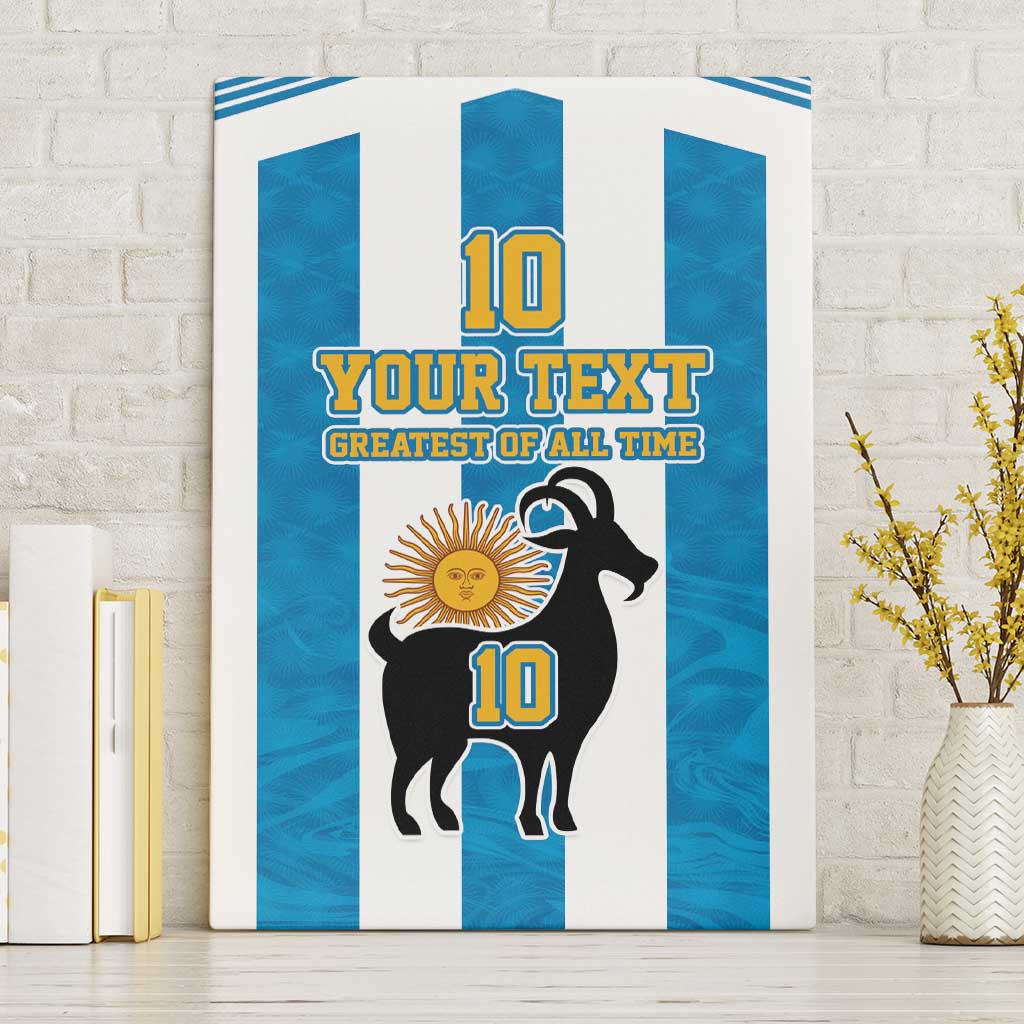Personalized Argentina 10 Goat Canvas Wall Art Greatest Of All Time Sporty Style